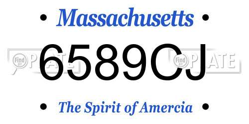 6589CJ Massachusetts License Plate