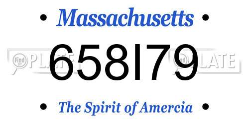 658I79 Massachusetts License Plate