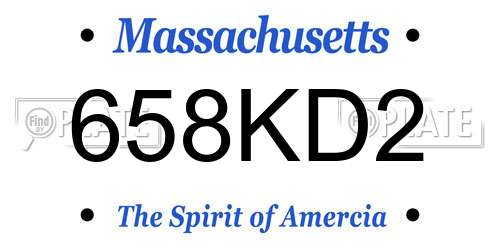658KD2 Massachusetts License Plate