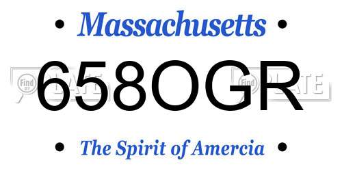658OGR Massachusetts License Plate
