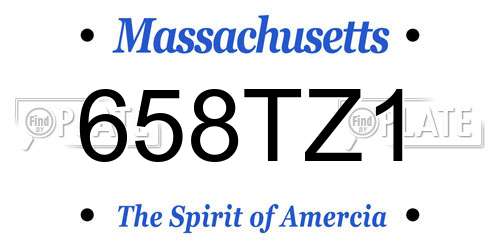 658TZ1 Massachusetts License Plate
