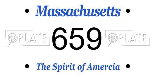 659 Massachusetts License Plate