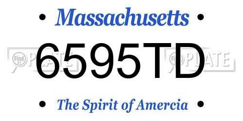 6595TD Massachusetts License Plate