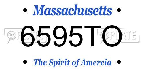 6595TO Massachusetts License Plate