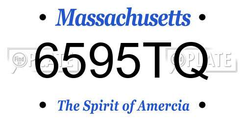 6595TQ Massachusetts License Plate