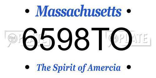 6598TO Massachusetts License Plate