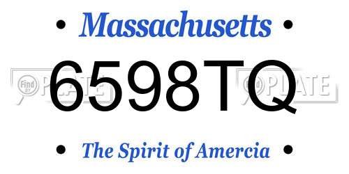 6598TQ Massachusetts License Plate