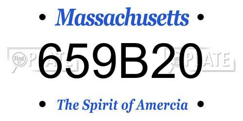 659B20 Massachusetts License Plate