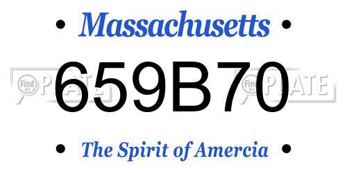 659B70 Massachusetts License Plate