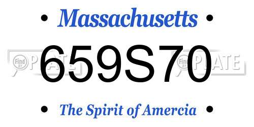 659S70 Massachusetts License Plate