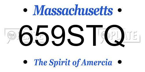659STQ Massachusetts License Plate
