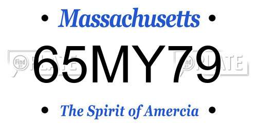 65MY79 Massachusetts License Plate