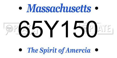 65Y150 Massachusetts License Plate