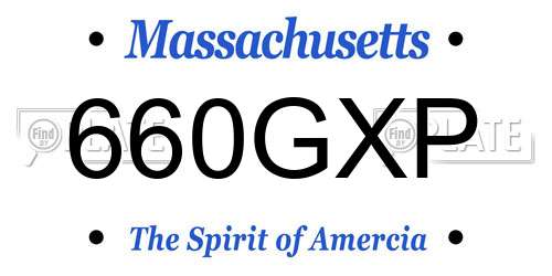 660GXP Massachusetts License Plate