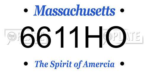 6611HO Massachusetts License Plate