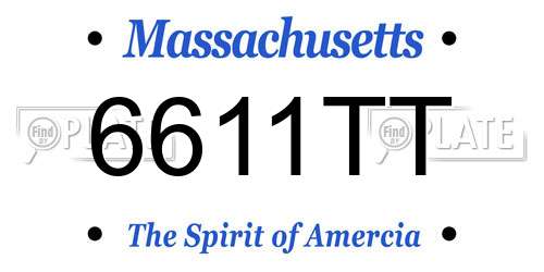 6611TT Massachusetts License Plate
