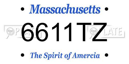 6611TZ Massachusetts License Plate