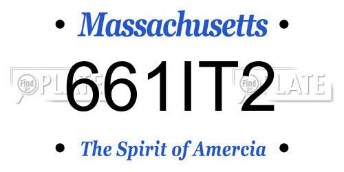 661IT2 Massachusetts License Plate