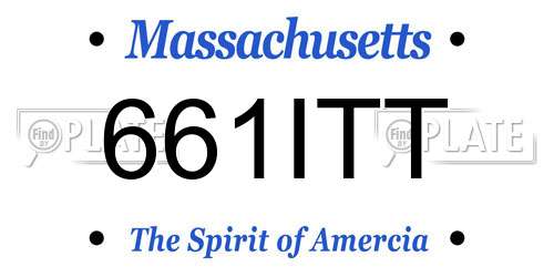 661ITT Massachusetts License Plate