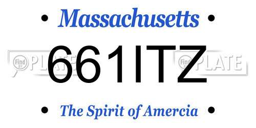 661ITZ Massachusetts License Plate