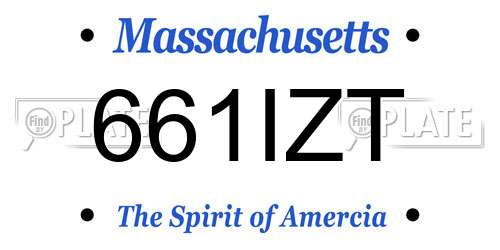 661IZT Massachusetts License Plate