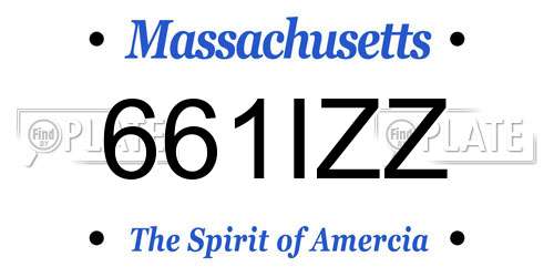 661IZZ Massachusetts License Plate