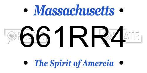 661RR4 Massachusetts License Plate