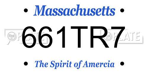 661TR7 Massachusetts License Plate