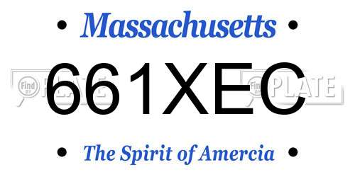 661XEC Massachusetts License Plate