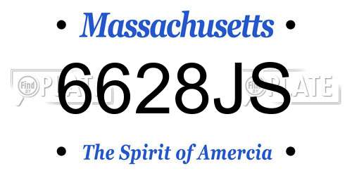 6628JS Massachusetts License Plate
