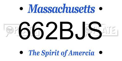662BJS Massachusetts License Plate