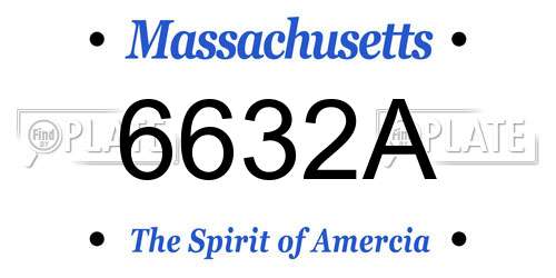 6632A Massachusetts License Plate