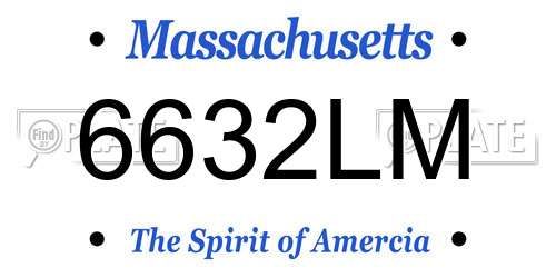 6632LM Massachusetts License Plate