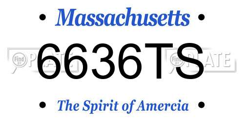 6636TS Massachusetts License Plate