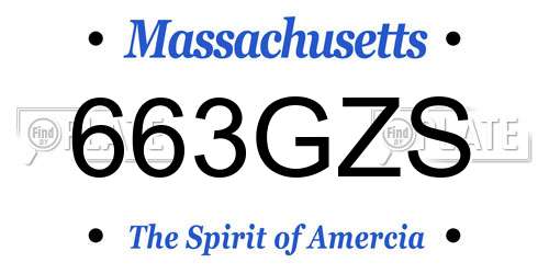 663GZS Massachusetts License Plate
