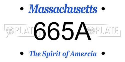 665A Massachusetts License Plate