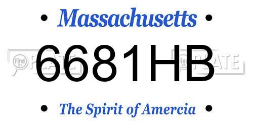 6681HB Massachusetts License Plate