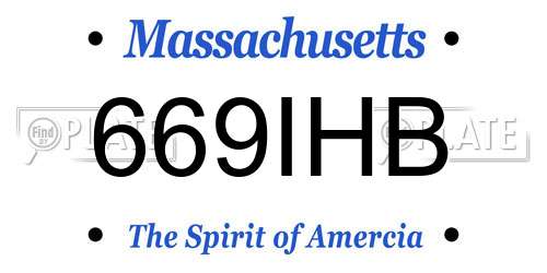 669IHB Massachusetts License Plate