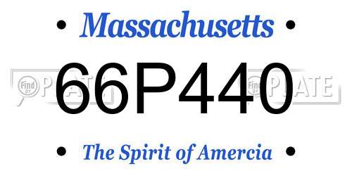 66P440 Massachusetts License Plate