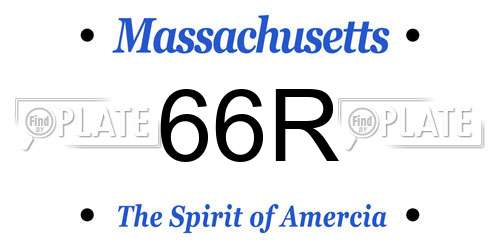 66R Massachusetts License Plate