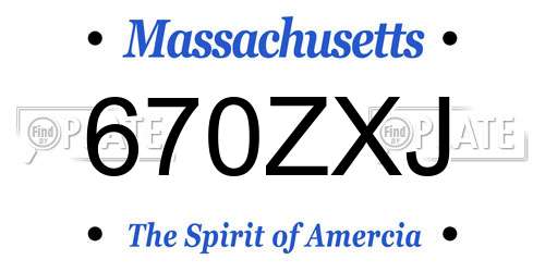 670ZXJ Massachusetts License Plate