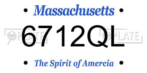 6712QL Massachusetts License Plate