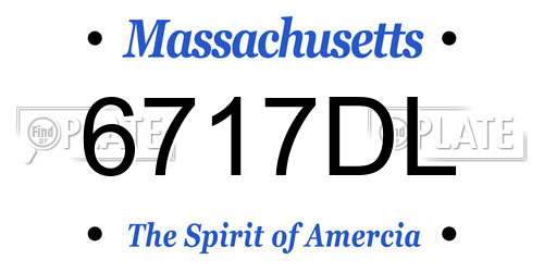 6717DL Massachusetts License Plate