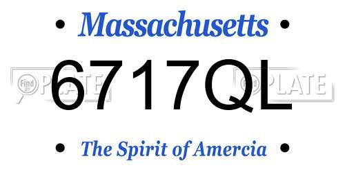 6717QL Massachusetts License Plate