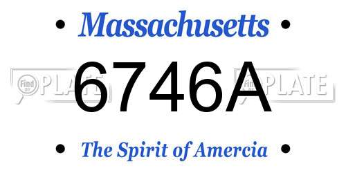 6746A Massachusetts License Plate