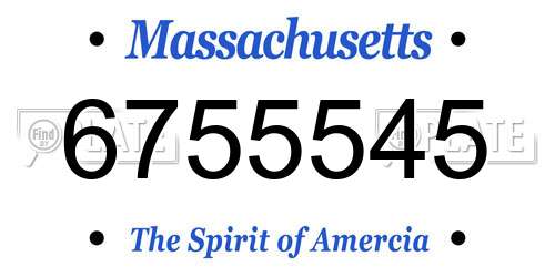 6755545 Massachusetts License Plate
