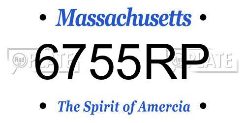 6755RP Massachusetts License Plate