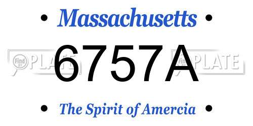 6757A Massachusetts License Plate