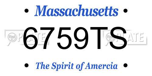 6759TS Massachusetts License Plate