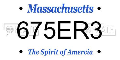 675ER3 Massachusetts License Plate